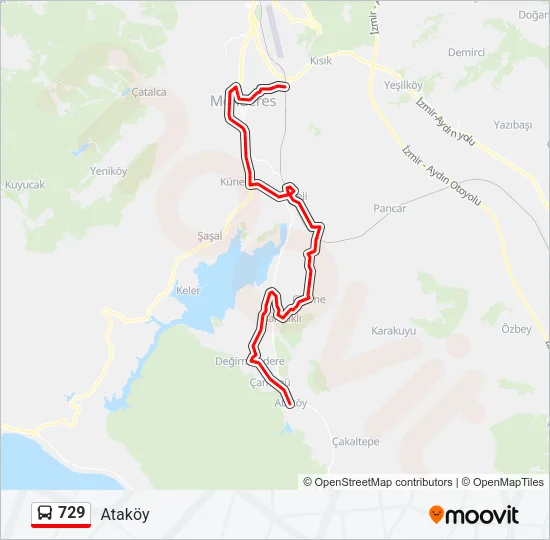 729 Bus Line Map