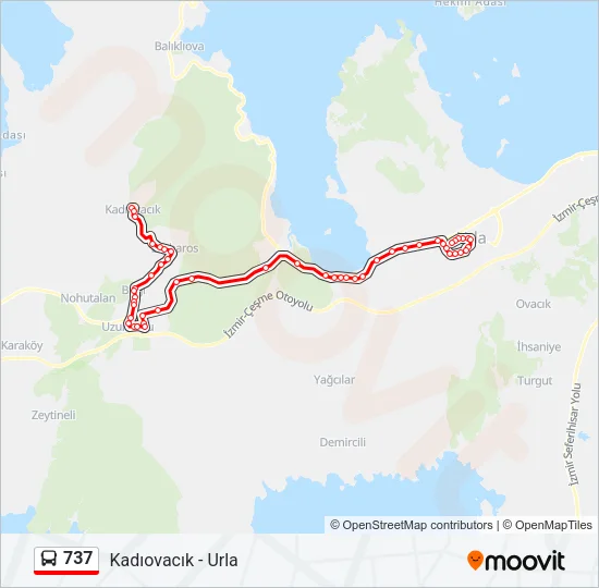 737 Bus Line Map