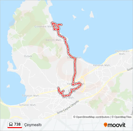 738 Bus Line Map
