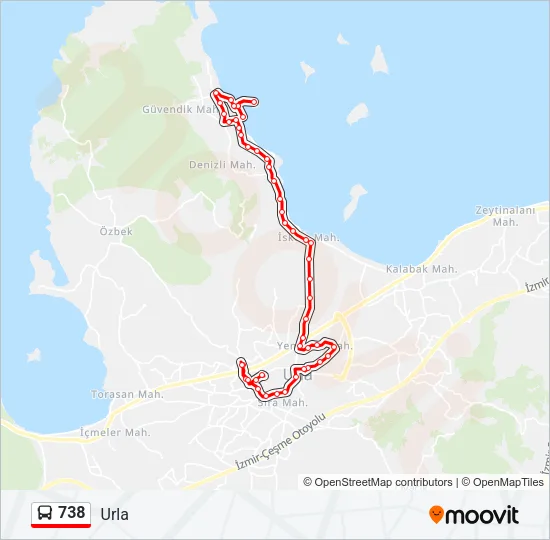 738 Bus Line Map