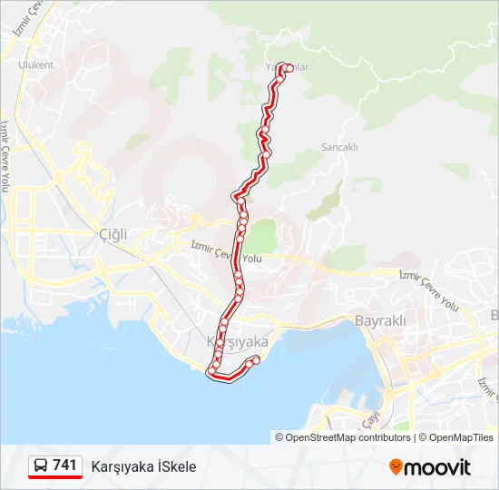 741 Bus Line Map