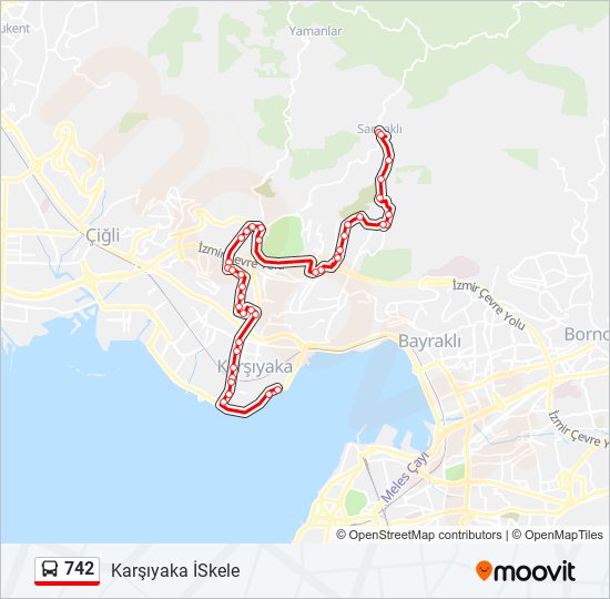 742 bus Line Map