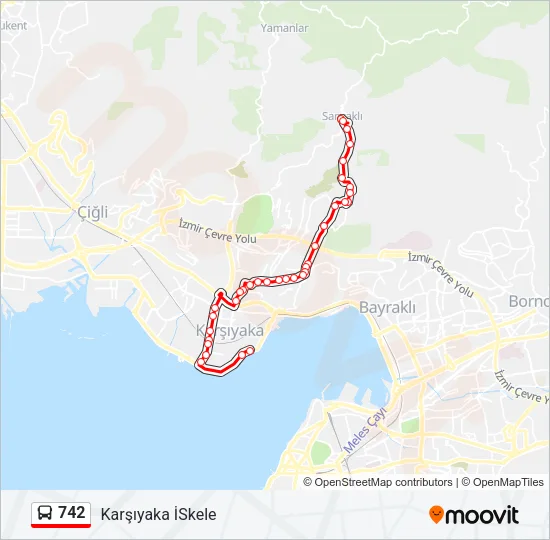 742 Bus Line Map