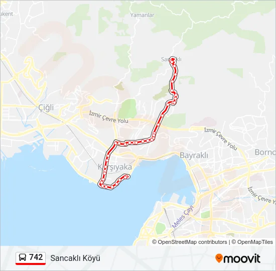 742 Bus Line Map