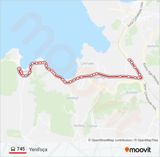 745 Bus Line Map