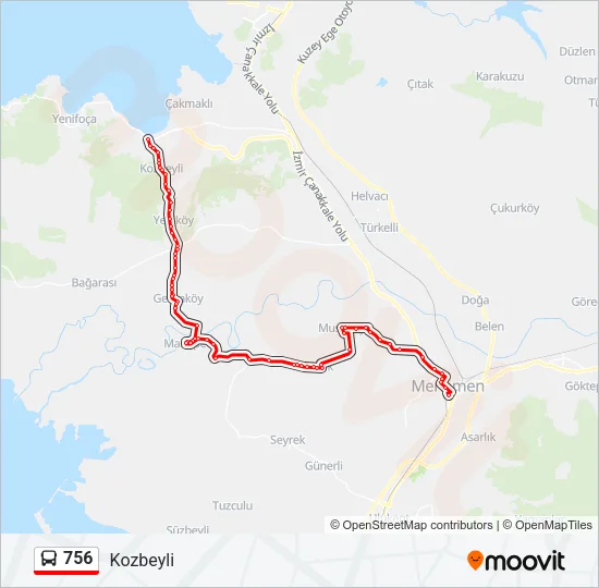 756 Bus Line Map