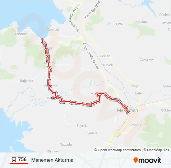 756 Bus Line Map