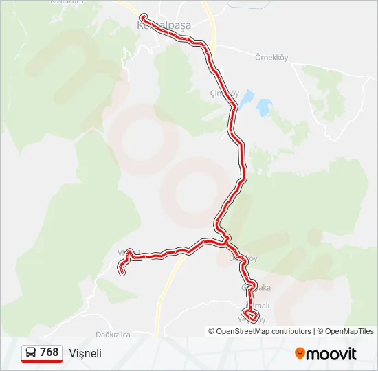 768 Bus Line Map