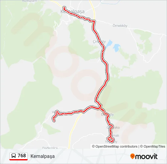 768 Bus Line Map