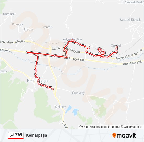 769 bus Line Map