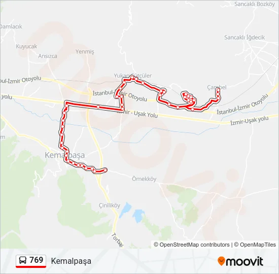 769 Bus Line Map