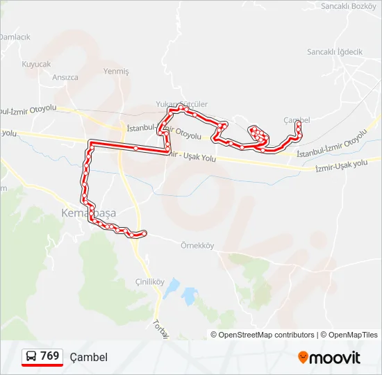 769 Bus Line Map