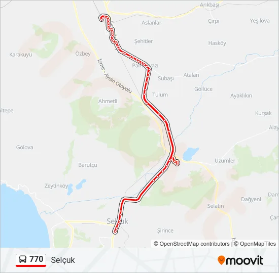 770 Bus Line Map
