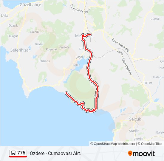 775 bus Line Map