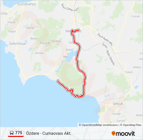 775 Bus Line Map