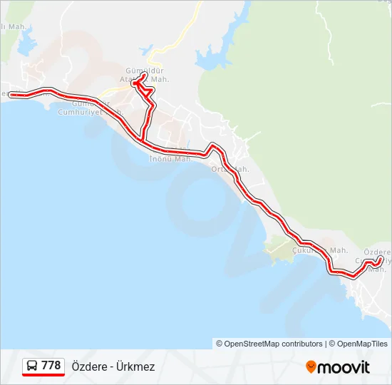 778 Bus Line Map