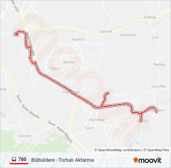780 Bus Line Map