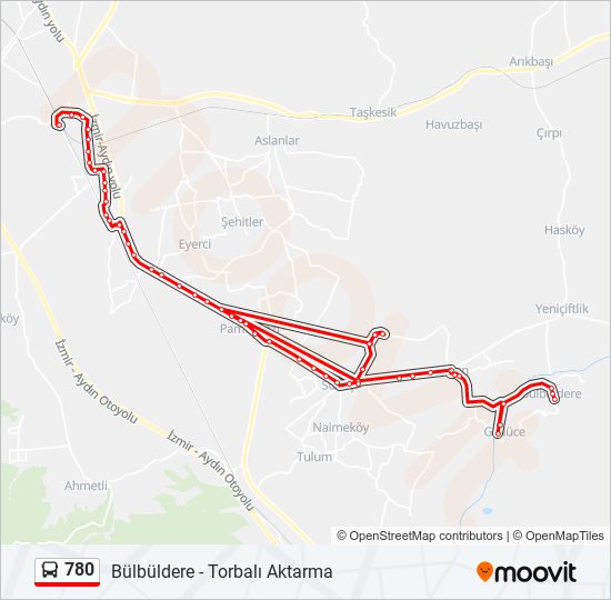 780 bus Line Map