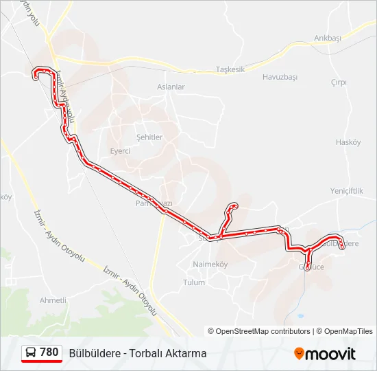 780 Bus Line Map