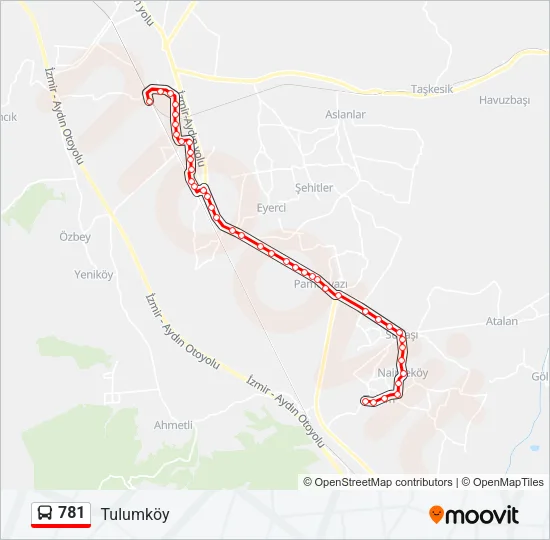 781 Bus Line Map