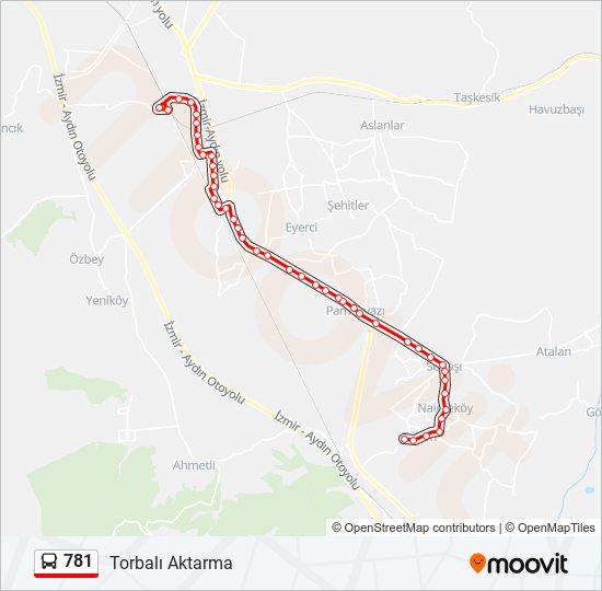 781 bus Line Map