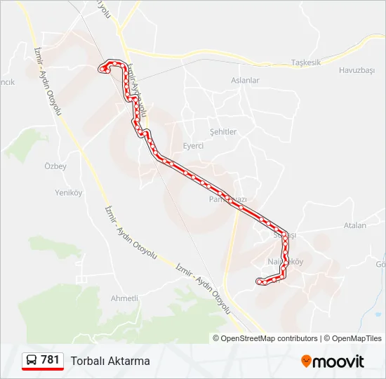 781 Bus Line Map