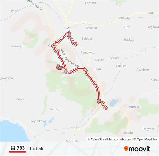 783 Bus Line Map