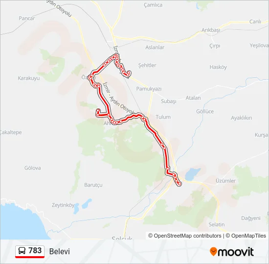 783 Bus Line Map