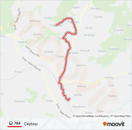 784 Bus Line Map