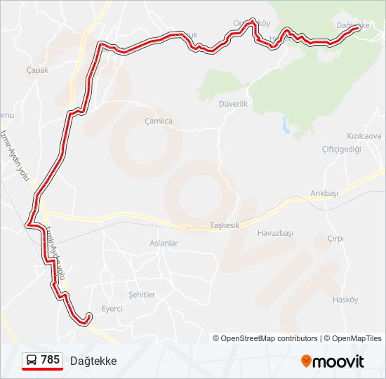 785 bus Line Map