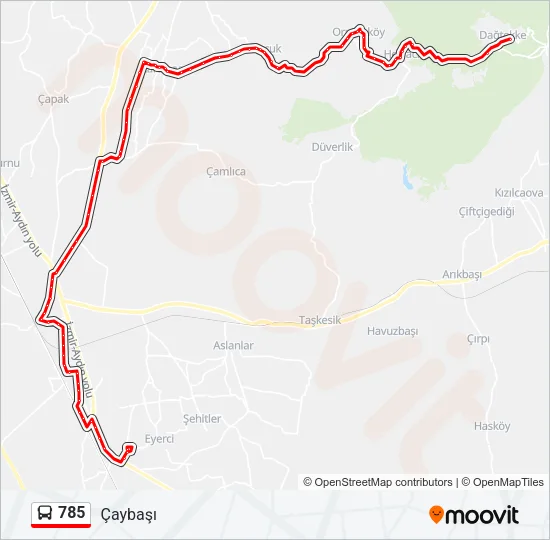 785 Bus Line Map