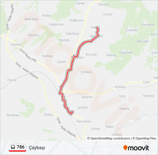 786 Bus Line Map