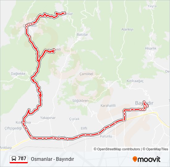 787 bus Line Map