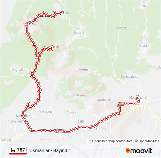 787 Bus Line Map