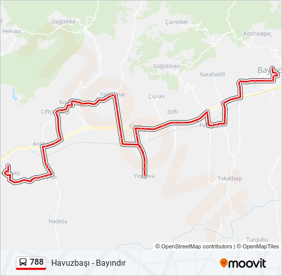 788 bus Line Map