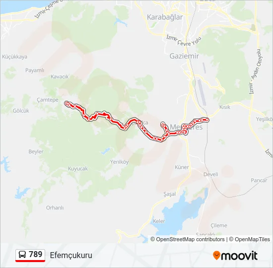 789 Bus Line Map