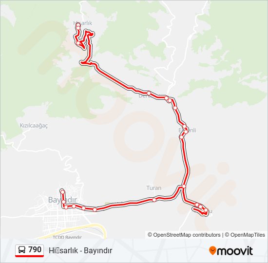 790 bus Line Map