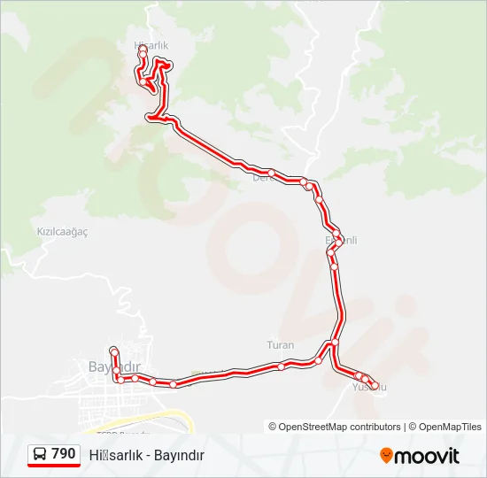 790 Bus Line Map