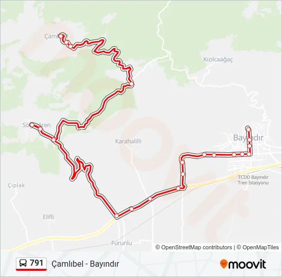 791 Bus Line Map