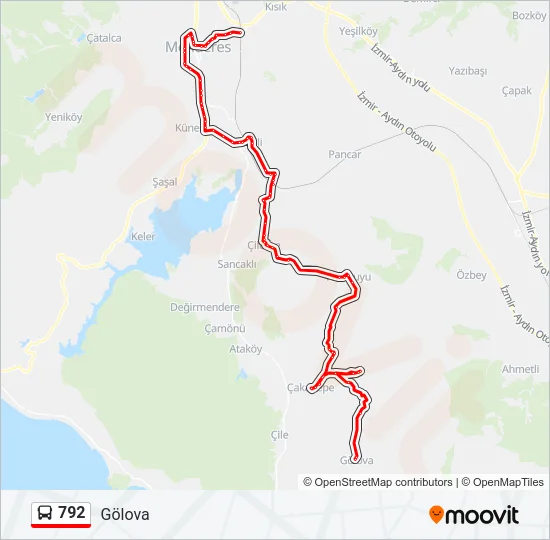 792 Bus Line Map