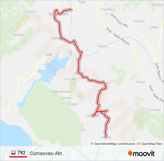 792 Bus Line Map