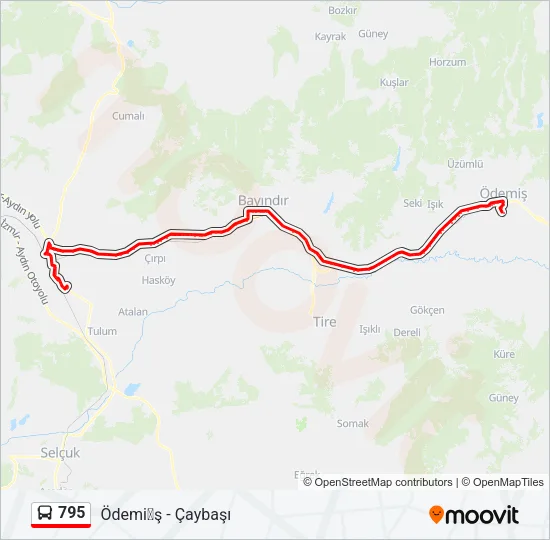 795 Bus Line Map
