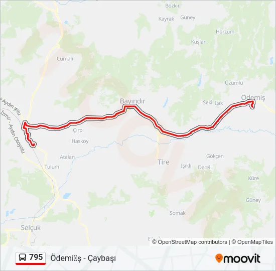795 Bus Line Map
