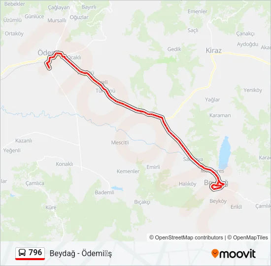 796 Bus Line Map