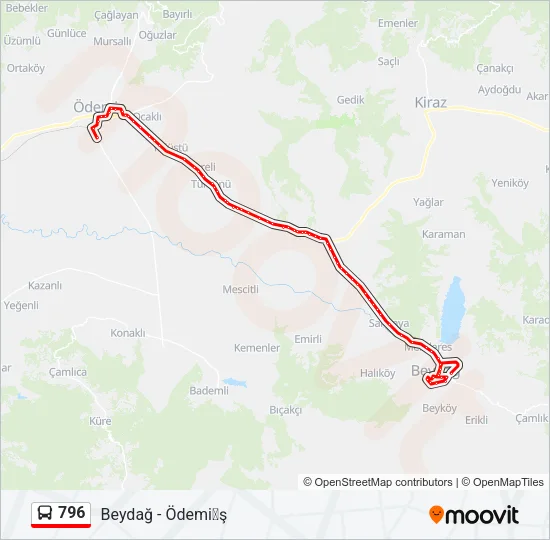796 Bus Line Map