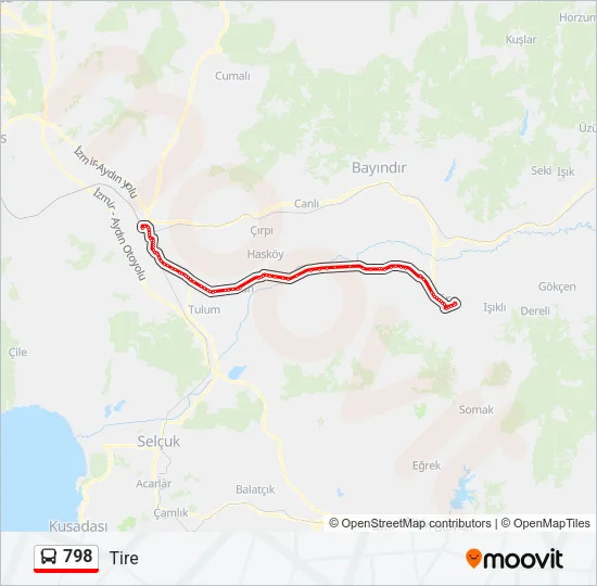 798 Bus Line Map