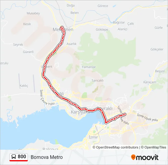 800 Bus Line Map