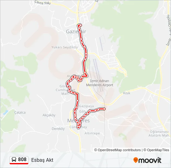 808 Bus Line Map