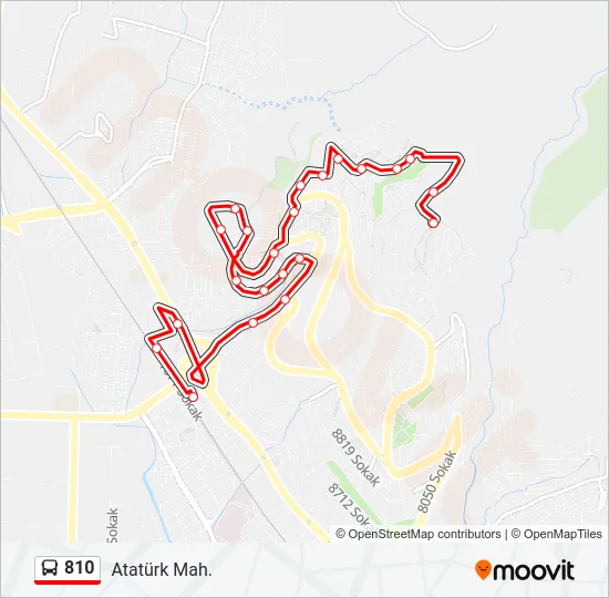 810 Bus Line Map
