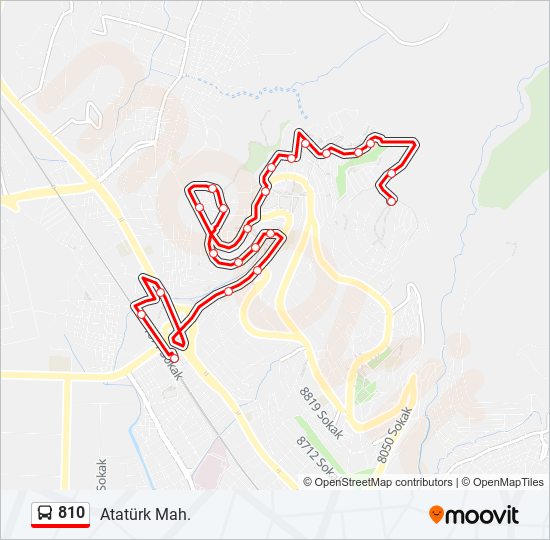 810 bus Line Map